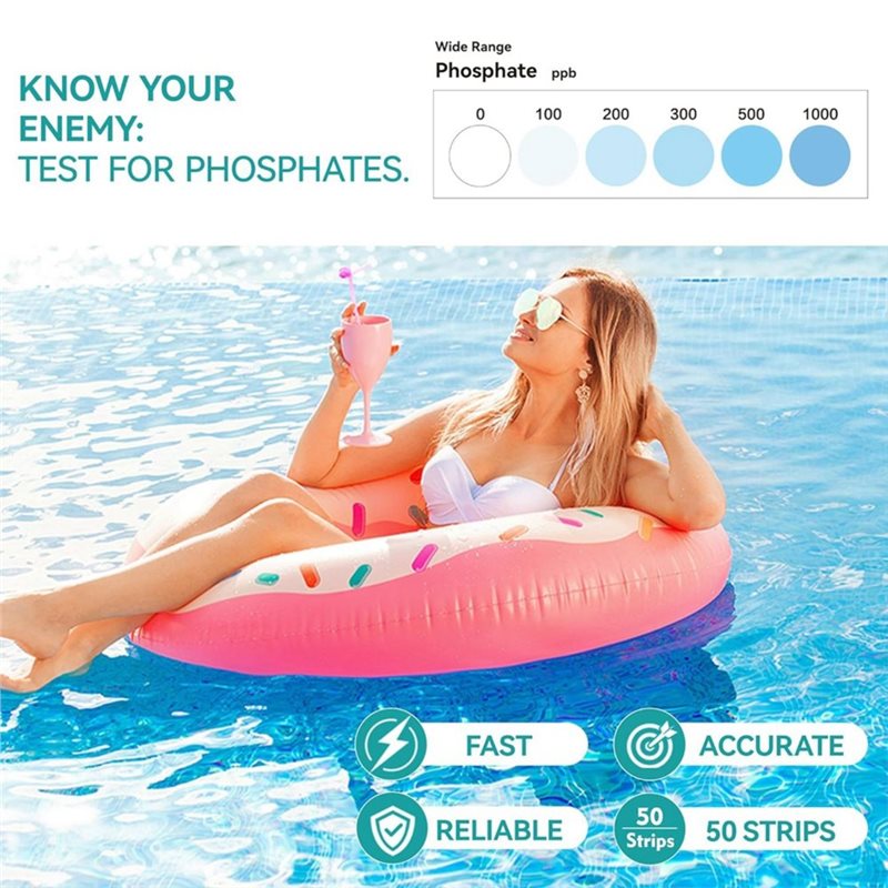 Water Testing Kit - Accurate& Easy To Read 50CT Pool